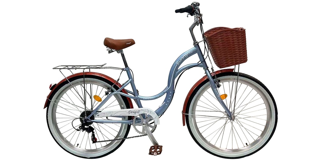 BICICLETA 26er PROFIT SUNNY SIDE 7 VEL LILA-CAFÉ